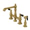 Kingston Brass KS7277PKLBS Duchess Bridge Kitchen Faucet W/Brass Sprayer, Brass KS7277PKLBS - alternate 1